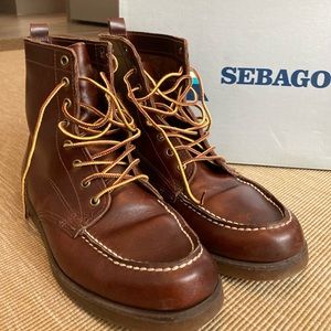 SEBAGO FAIRHAVEN BROWN OILED WAXY BOOT